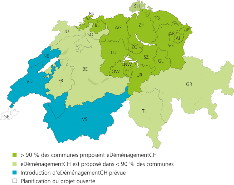 Grafik Ausbreitung eUmzug Schweizerkarte