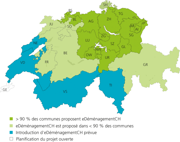 Grafik Ausbreitung eUmzug Schweizerkarte